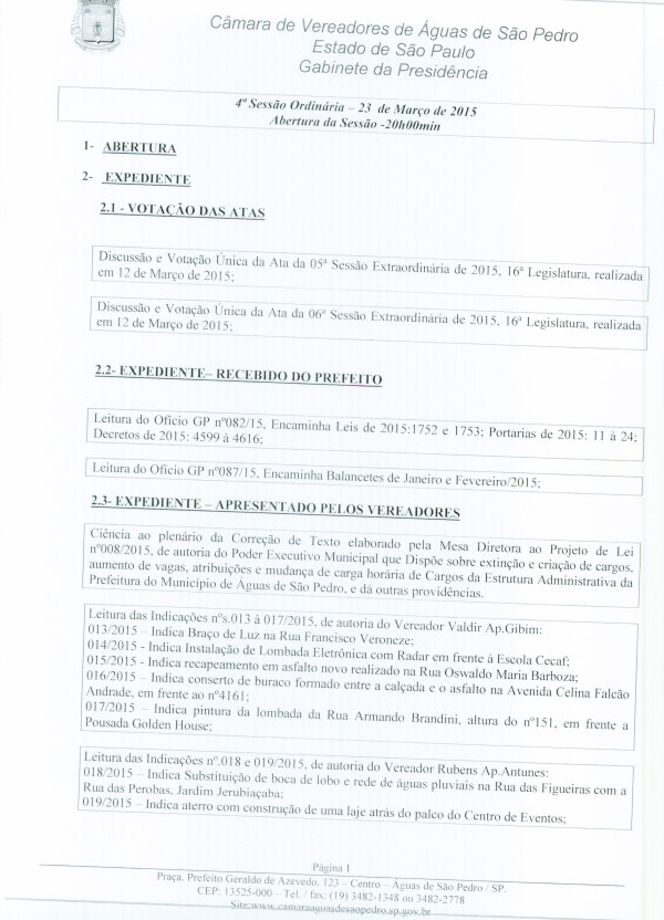 Imagem 4ª Sessão Ordinária, fls. 1 Selecione a Imagem